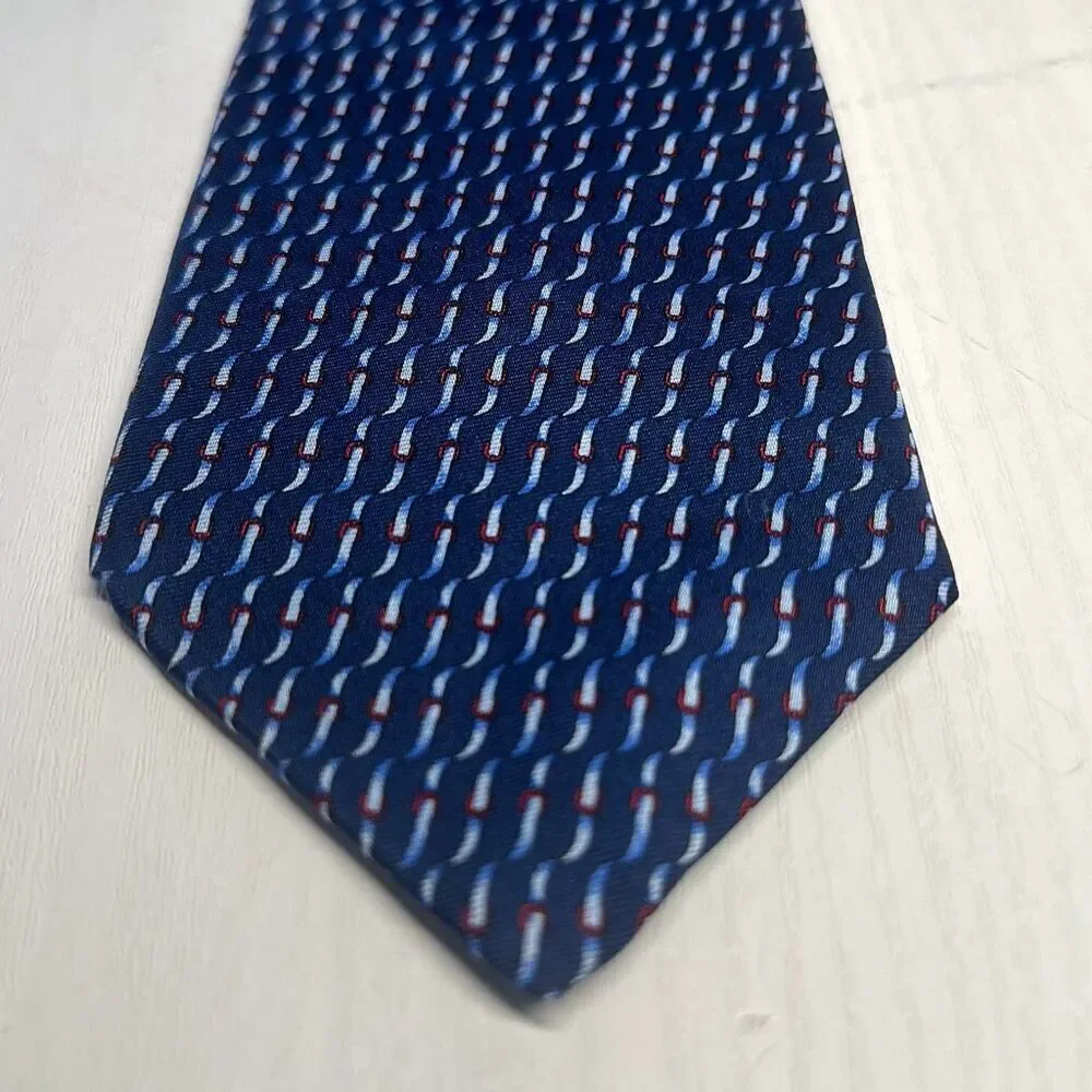 Brooks Brothers Makers 100% silk tie Made in‎ Italy necktie seal blue navy